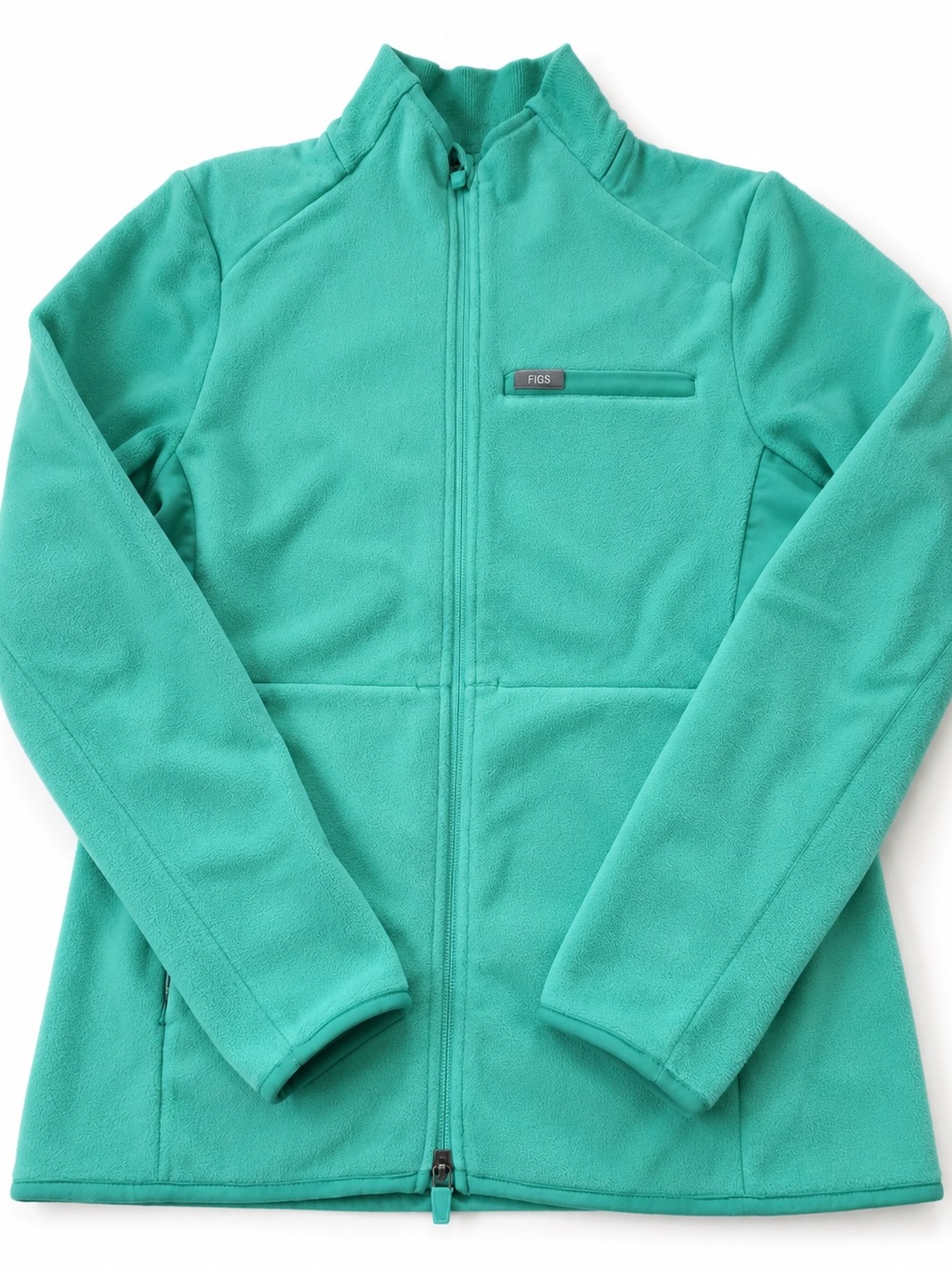 FIGS On-Shift Fleece Jacket Turquoise/Aqua Size XS - Picture 3 of 12